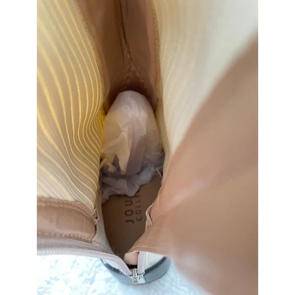 Journee Collection Knee High Square Toe Stacked Block Heel Boots Size 7 New - Picture 10 of 13